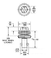991F Sealed Hex Head Slotted Recess Usa (T)